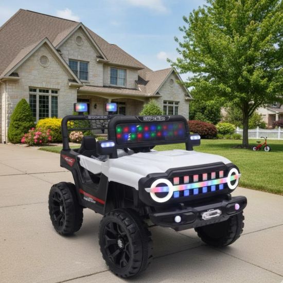 صورة سيارة كهربائية للأطفال بتصميم شرطي أنيق